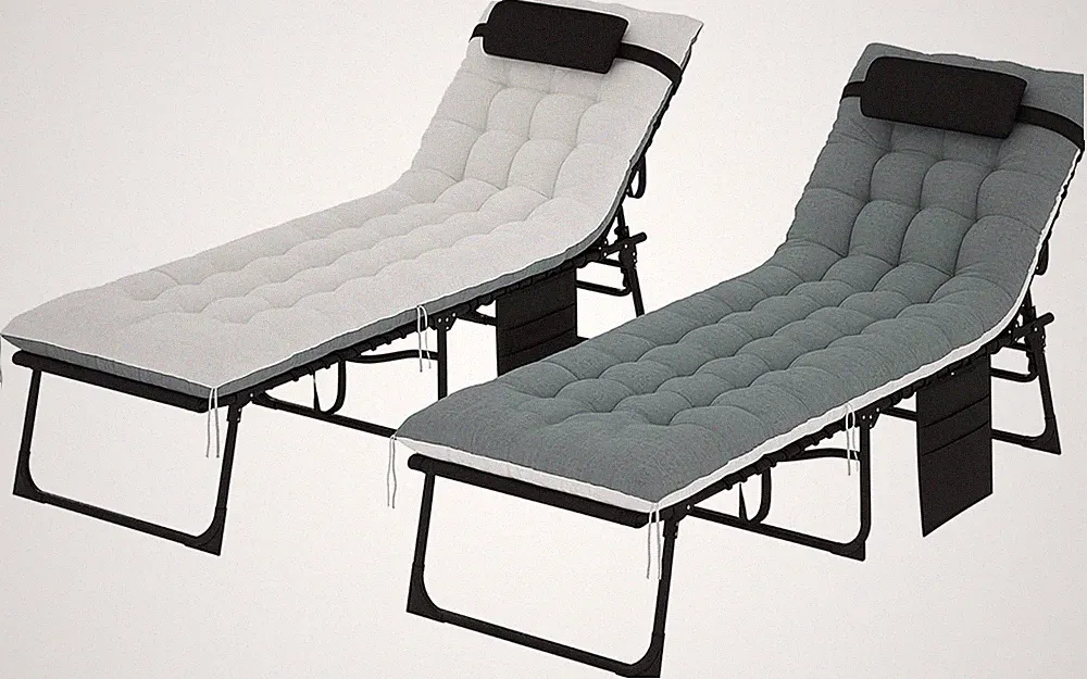 Chaise Loun Chair Outdoor Set of 2, 5-Posit Adjustable