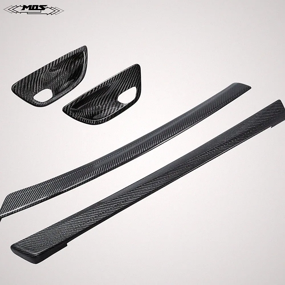 MOS Carbon Fiber Front Door Trim and Inner Handle Covers for BMW F10 F11 F18 LHD