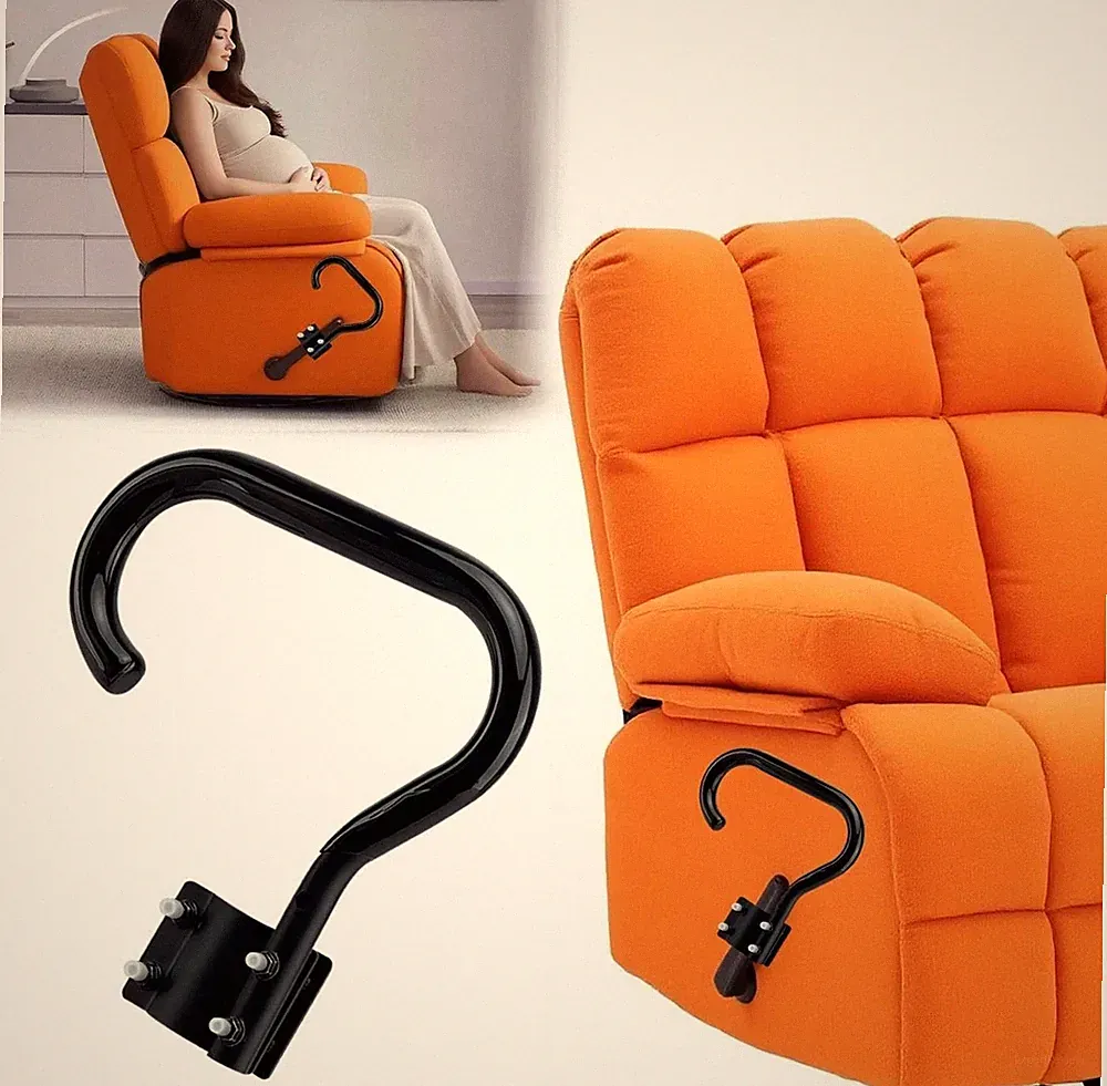 Recliner Handle Extender for Elderly Heavy Duty Steel Adjustable Padded Grip
