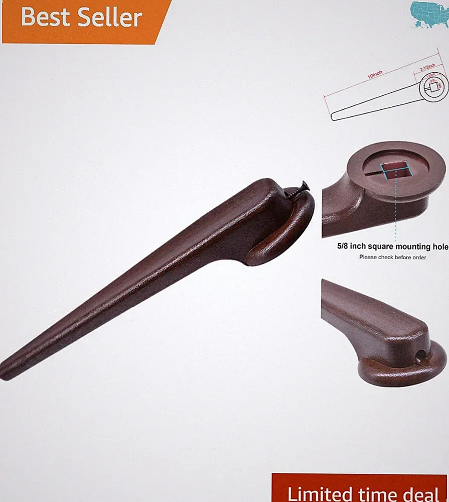 Stylish 10-Inch Oblong Recliner Handle - 5/8 Inch Square Compatibility