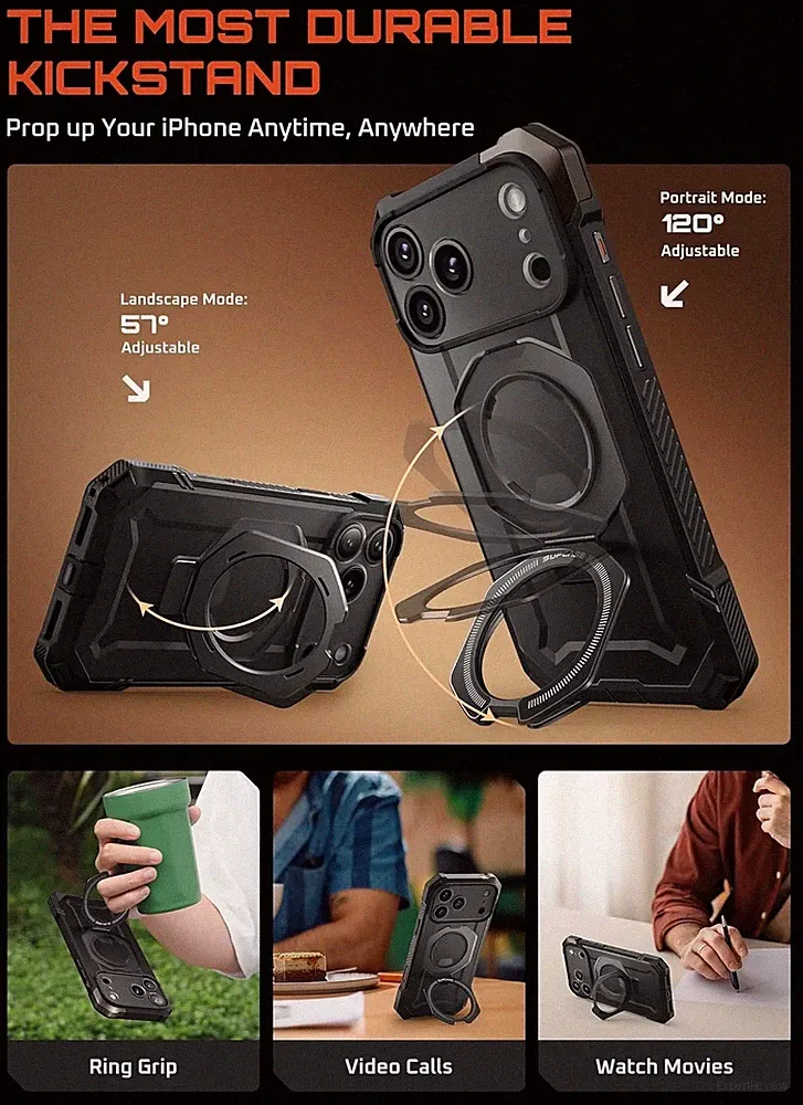 SUPCASE for 2025 iPhone 17 series Case Anti-Slip Grip with Magnetic Stand Cover